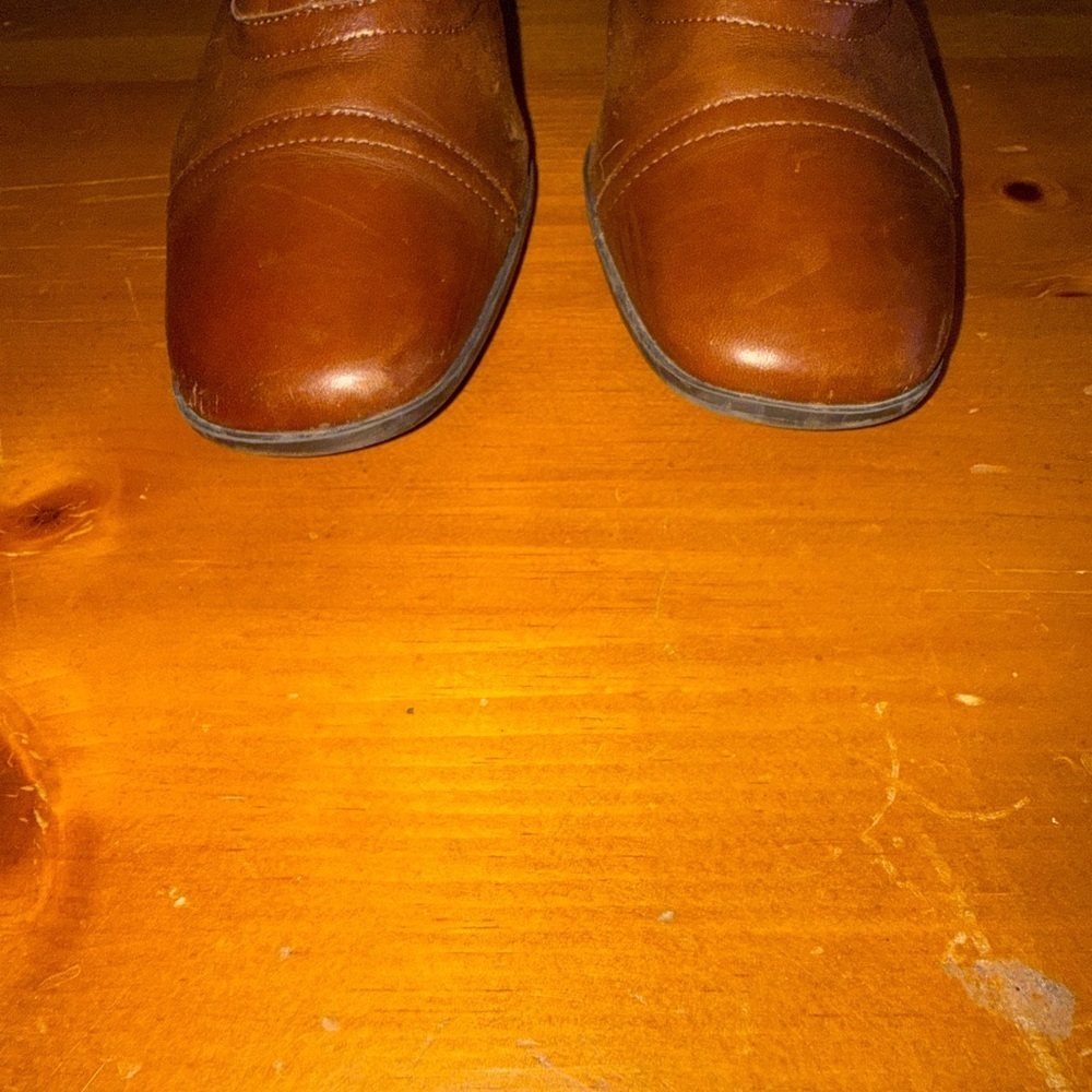 Etienne Aigner Brown Leather Tie Ankle Boots Womens 7.5 Victorian Cottagecore - Picture 9 of 9